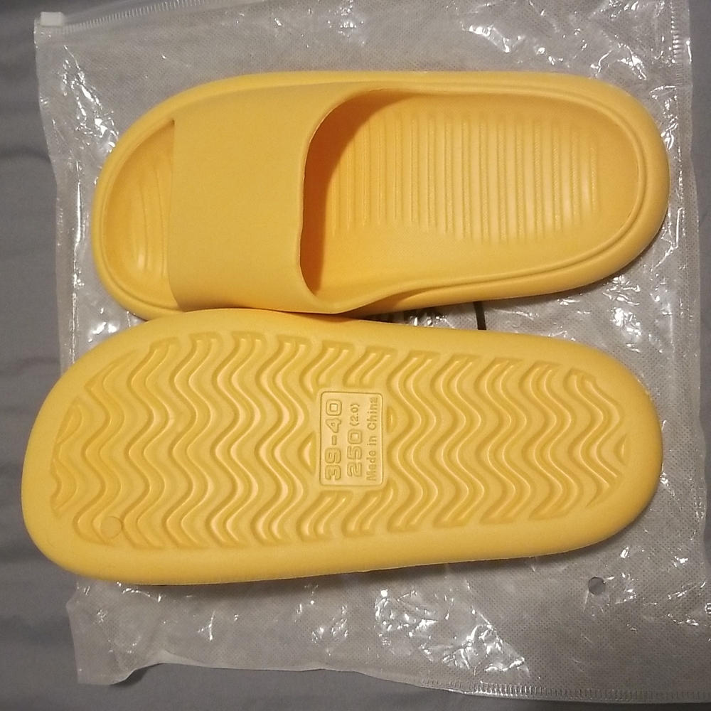 Yellow foam slides